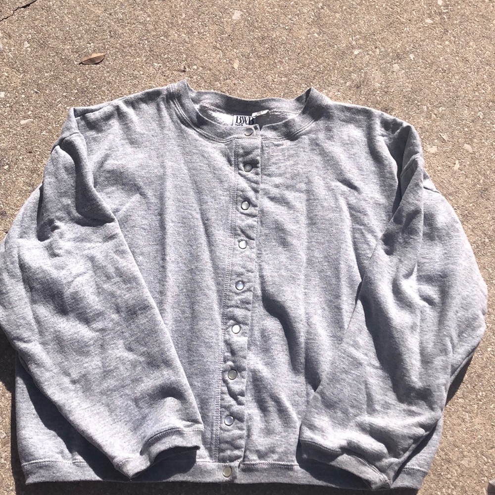 Gray Pearl Snap Jacket